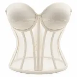 Bustier Corset Transparent à Baleines