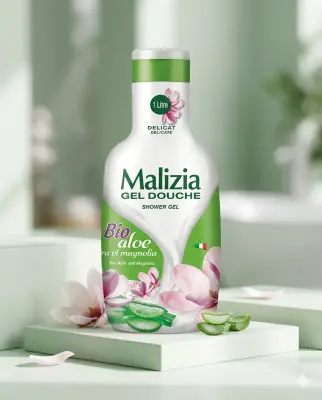Malizia جال دوش بعطر الالصبار والماغنوليا 1L