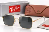 Lunettes de Soleil Ray-Ban Frank RB1971 Square – Métal Doré et Verres Gris