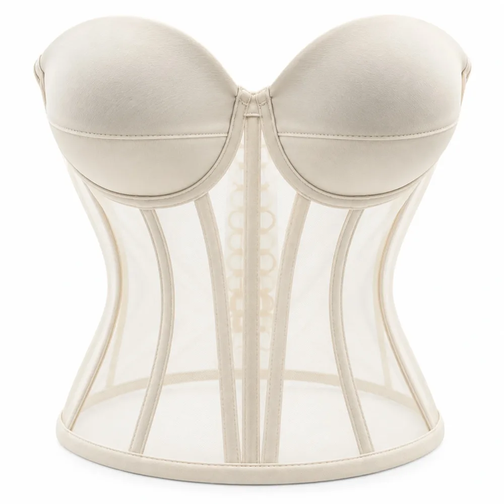 Bustier Corset Transparent à Baleines
