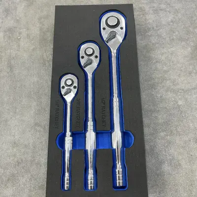 JEU DE CLIQUET 3PCS 1/2” 3/8” 1/4”