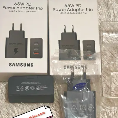 Chargeur Original Samsung, Super Rapide PD 65W - 03 Ports, Cable Type C