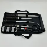 Kit de Cou-teaux de Luxe avec Manches en Bois 7Pcs - طقم سكا-كين الجزارة الفاخر بمقابض خشبية