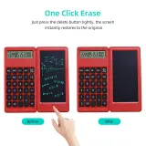 Calculatrice pliable et numérique avec tablette d’écriture LCD 6 pouces – آلة حاسبة ولوحة كتابة 2في1