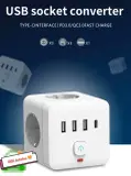 Multiprises 7 en 1 - Cube Power Strip Avec Protection de Surintensité