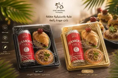 علبة بلاستيكية مغلفة