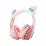 Casque Bluetooth sans fil avec oreilles de chat LED stn-28