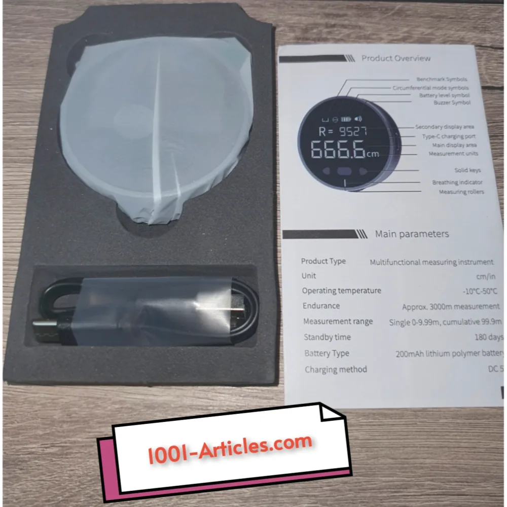 Règle électrique télémètre rechargeable USB Type C avec écran LCD
