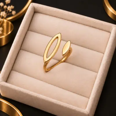 Bague Éclipse géométrique