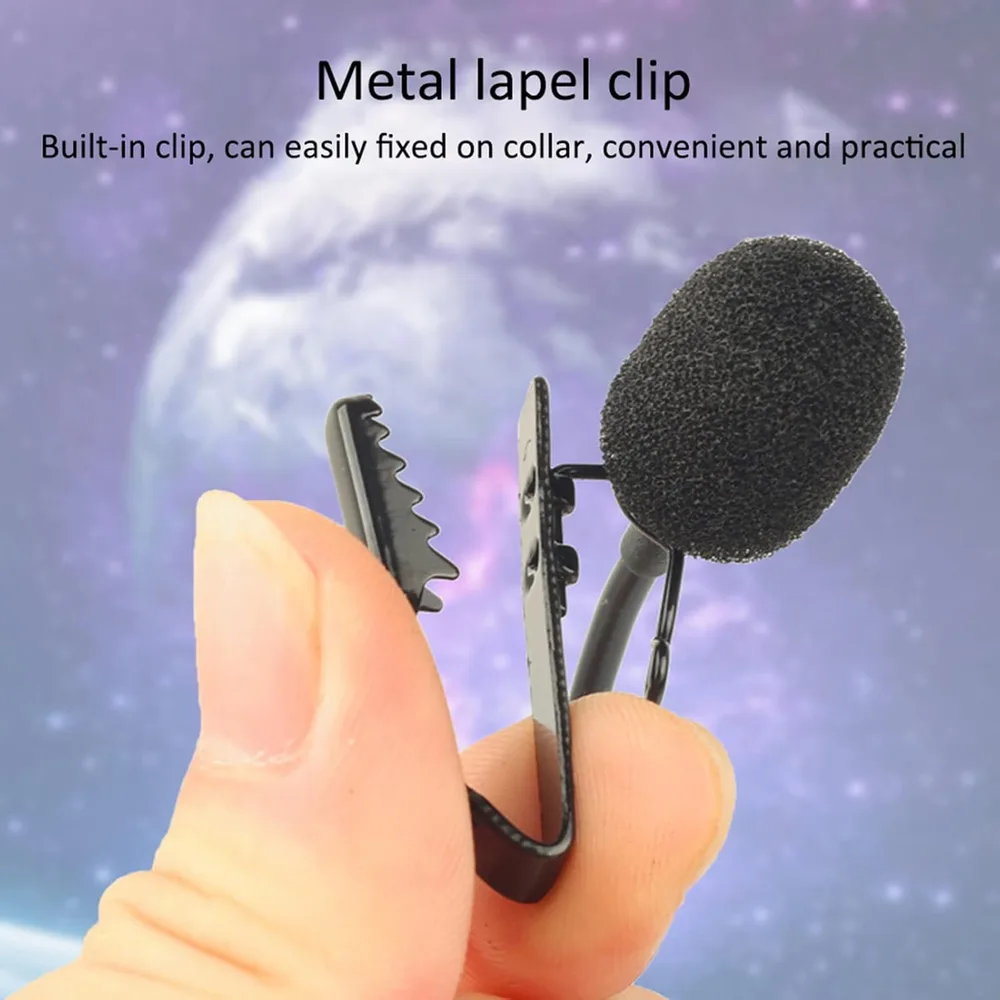 Microphone cravate professionnel USB-C de 2 m à condensateur sphérique - ميكروفون جودة صوت احترافية كابل بطول 2 متر