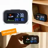 Horloge / Réveil avec Prévisions Météo et Rétroéclairage LED Coloré