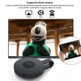 Chromecast 4K WiFi Adaptateur d'affichage sans fil TV Stick, Diffuseur de vidéo HD