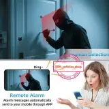 Tuya Smart Wi-Fi, Caméra HD 3 MP, Judas angle 170°, Visiophone.