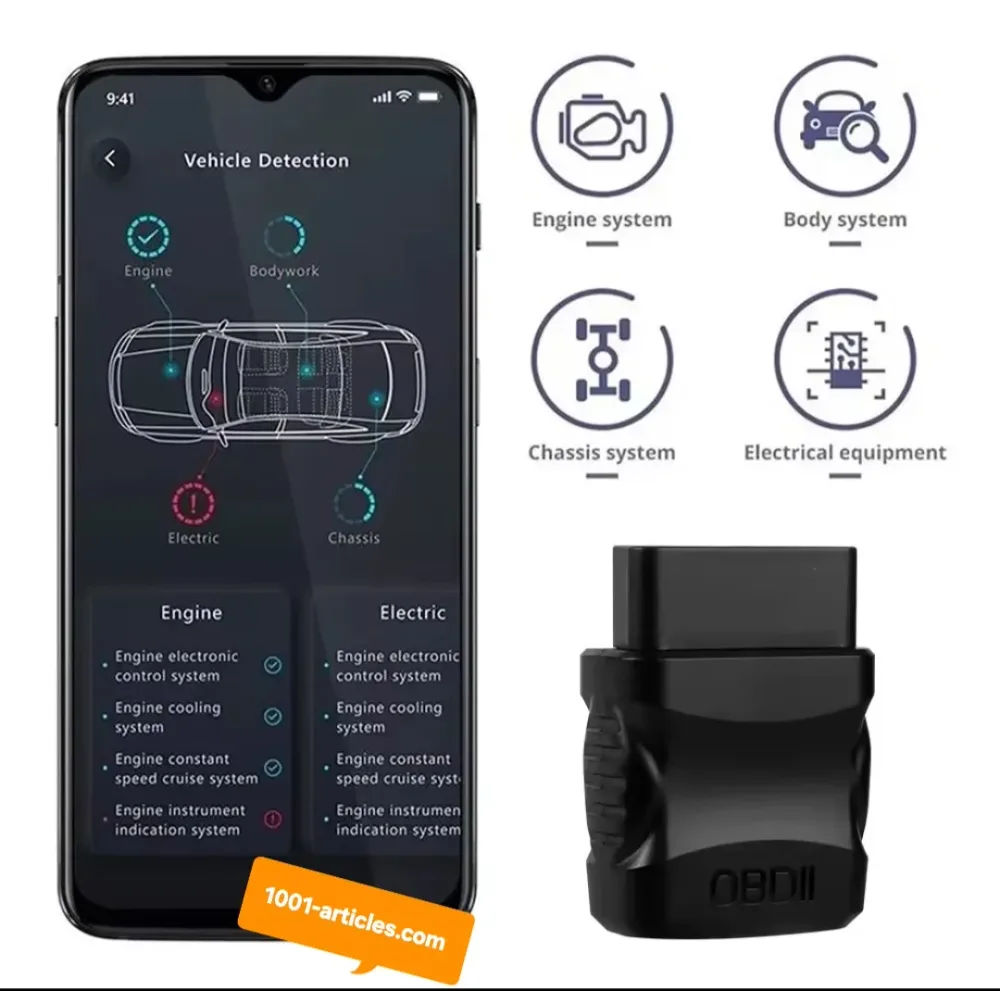Scanner Voiture OBD2 - ELM327V2.1 - Lecteur de Code et Diagnostique - Bluetooth 4.2.
