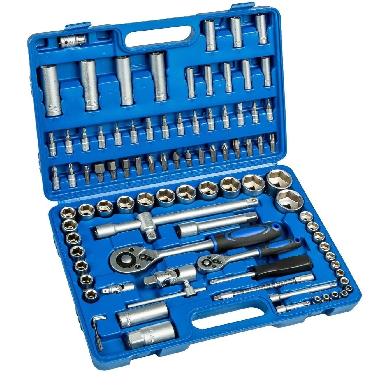 valise à outils tectake de 108 pièces.