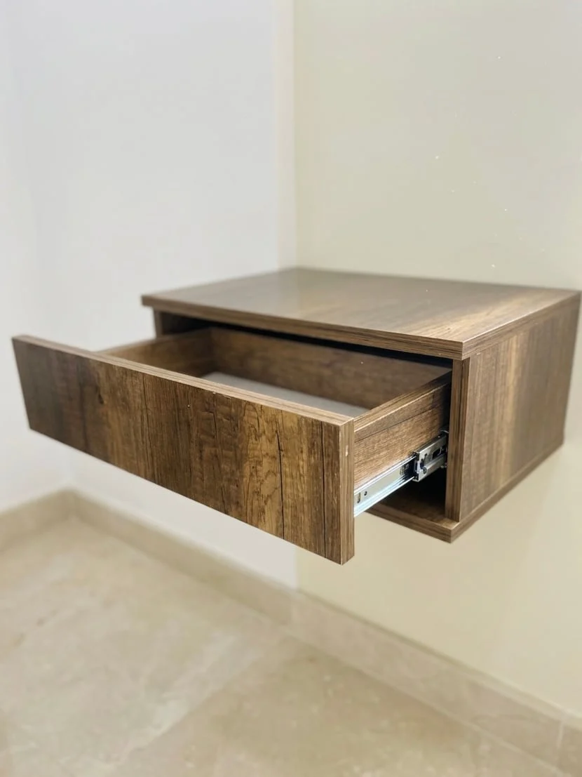 Table de nuit murale بفتحة عملية بالاسفل