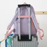حقيبة مدرسية 3 في 1 لبنات المتوسطة والثانوية, حقيبة مدرسية + توت باق + مقلمة