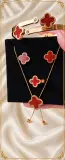 Parure 4 pièces : bracelet, collier, bague et boucles d’oreilles