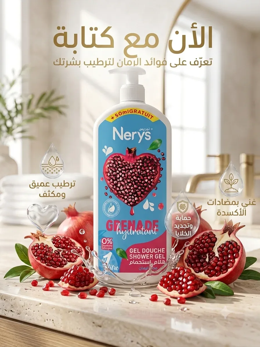 Nyres جال دوش بعطر الرمان 1L