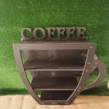 Coffee Cup Wall Shelf CNC File