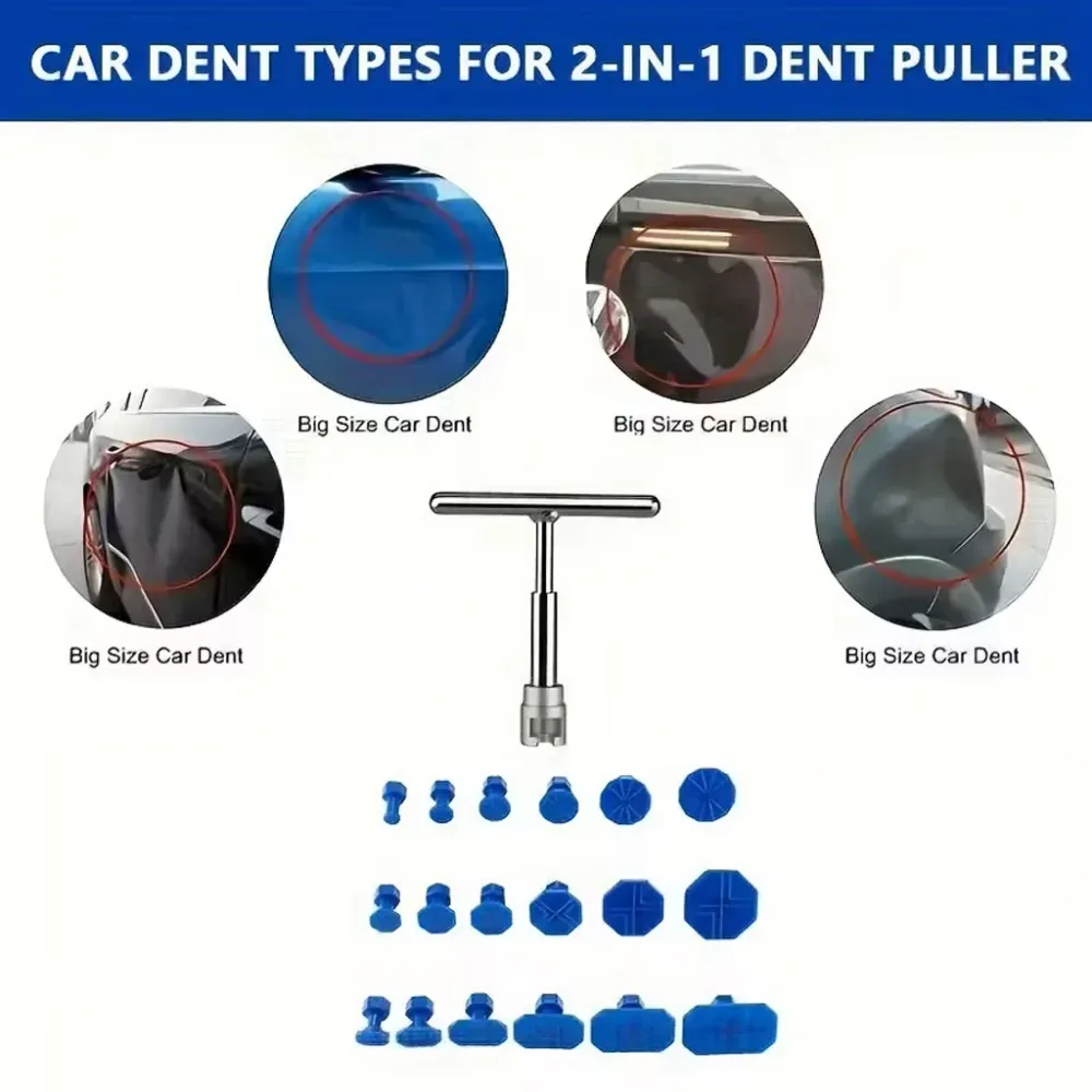 Outil De Débosselage Sans Peinture Carrosserie 19Pcs – طقم إصلاح هيكل السيارة بدون طلاء
