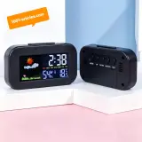 Horloge / Réveil avec Prévisions Météo et Rétroéclairage LED Coloré
