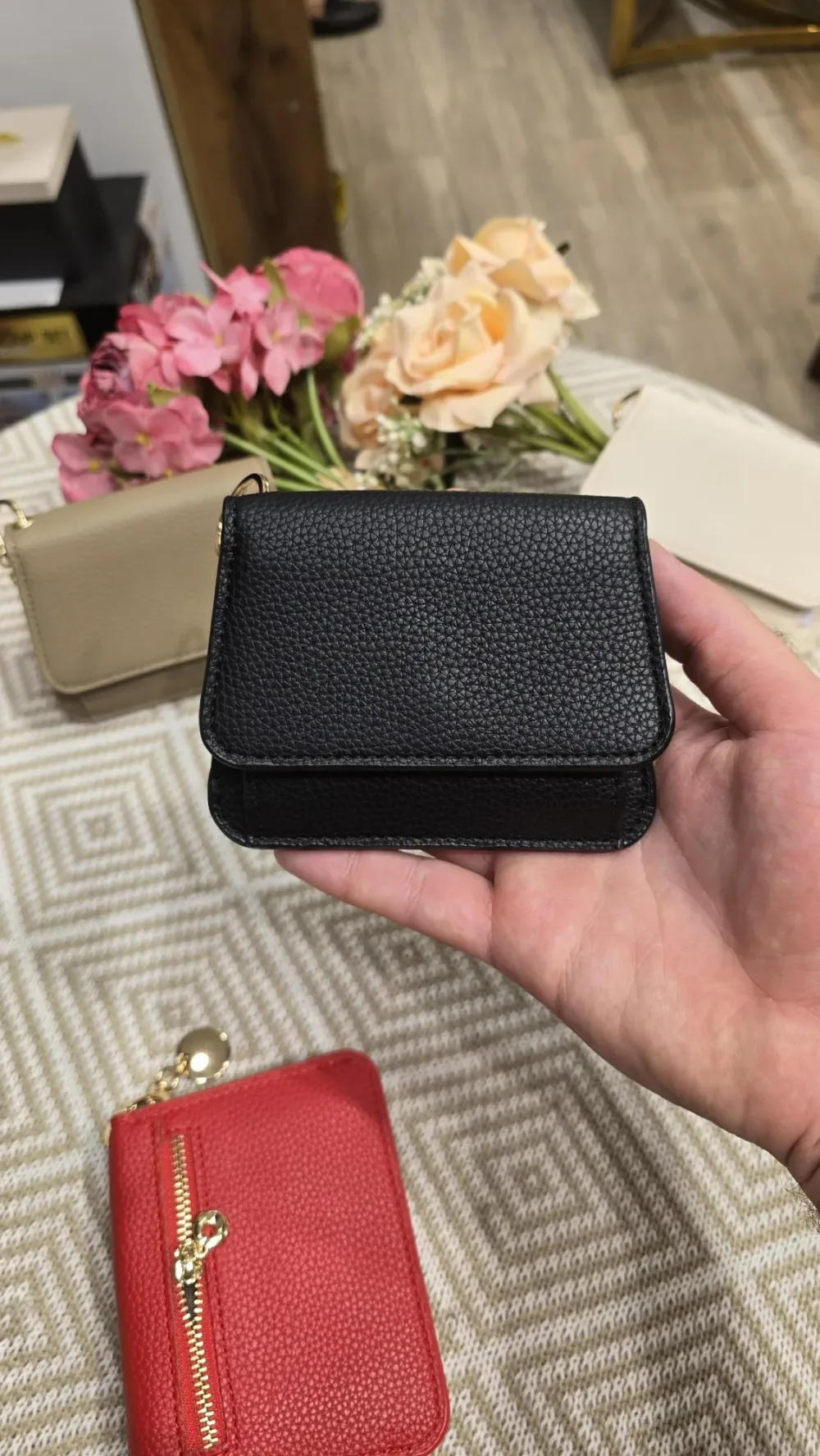 👝 PETIT PORTEFEUILLE CUIR GRAINÉ