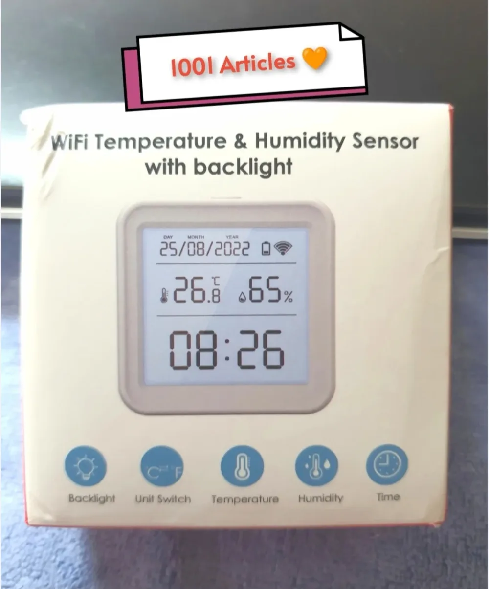 Capteur intelligent et afficheur de température 🌡 et du taux d'humidité, Tuya Smart .