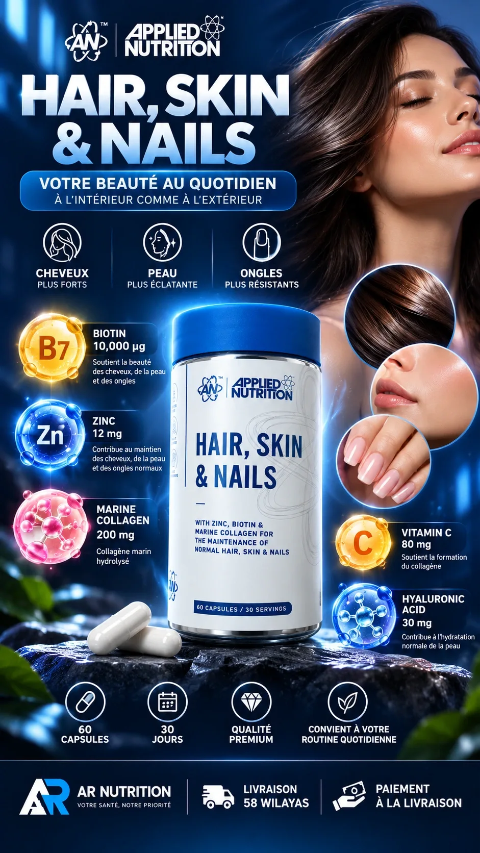 Applied Nutrition Hair, Skin & Nails – 90 capsules