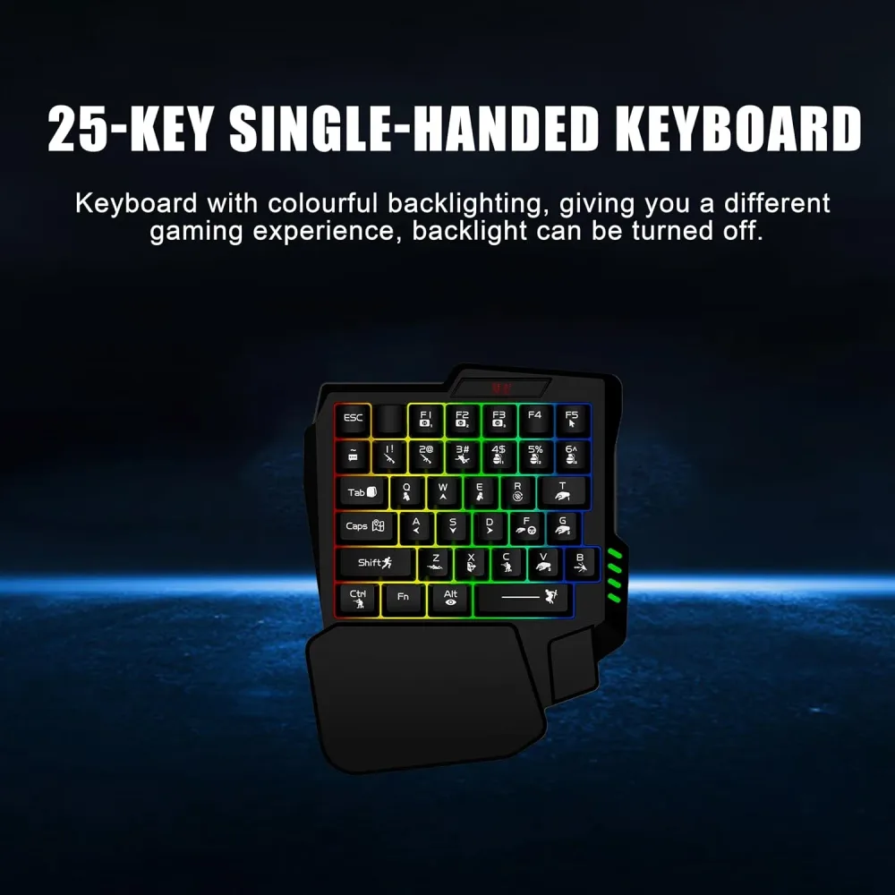 M1 Pro+ – Combo Gaming Mobile 5-en-1 Clavier, Souris & Support Téléphone