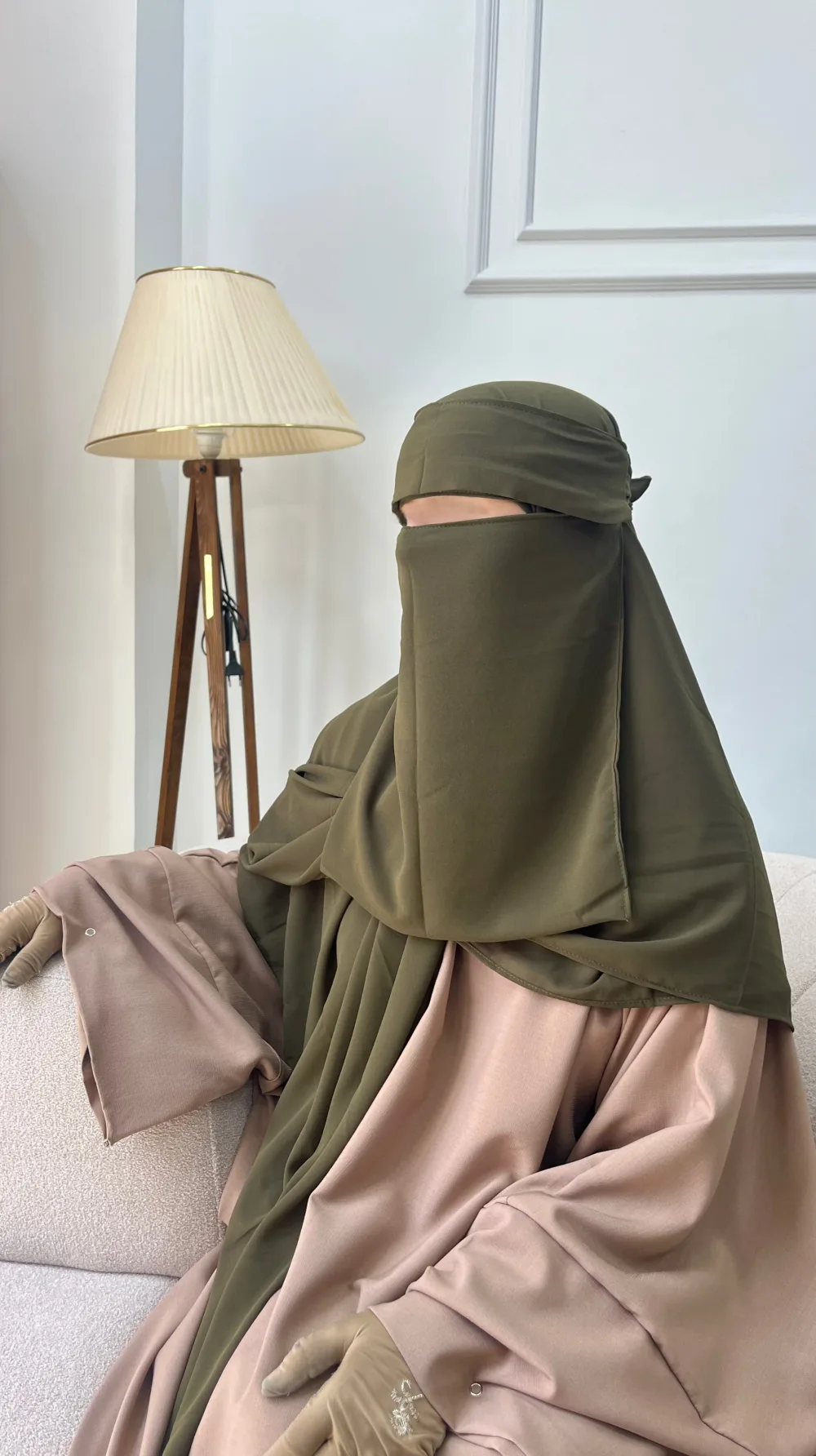خمار مربع + نقاب