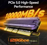 JEYI M.2 NVMe to PCle 5.0 Expansion Card PCle X4/X8/X16 Card 128Gbps Backward Compatible with PCle 4.0/3.0 for Win/Linux/Moc Os
