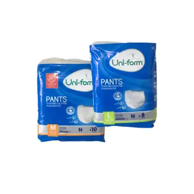 Couche culotte adulte - UNIFORM- Lot de 8 sous vêtements absorbants