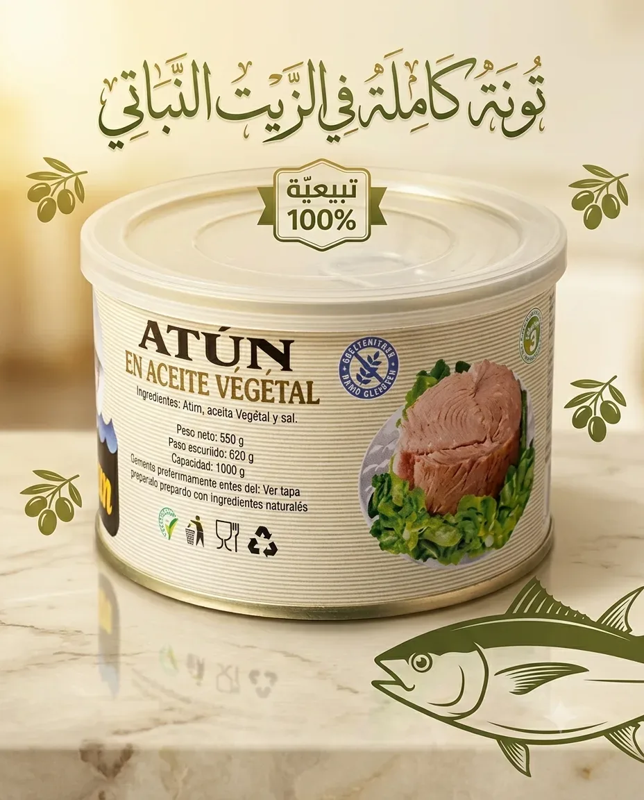 Maratun تونة كاملة بالزيت النباتي 2كلغ