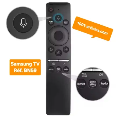 Télécommande Vocale - Samsung Smart TV - BN59 - Modèles LCD LED QLED.