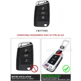 Coque clé pour Audi A1 VW Golf 7 Polo Touran T-ROC Tiguan / Skoda / Seat