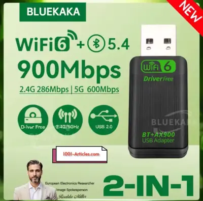 Adaptateur USB AX900 WIFI6 et Bluetooth 5.4.2, double bandes