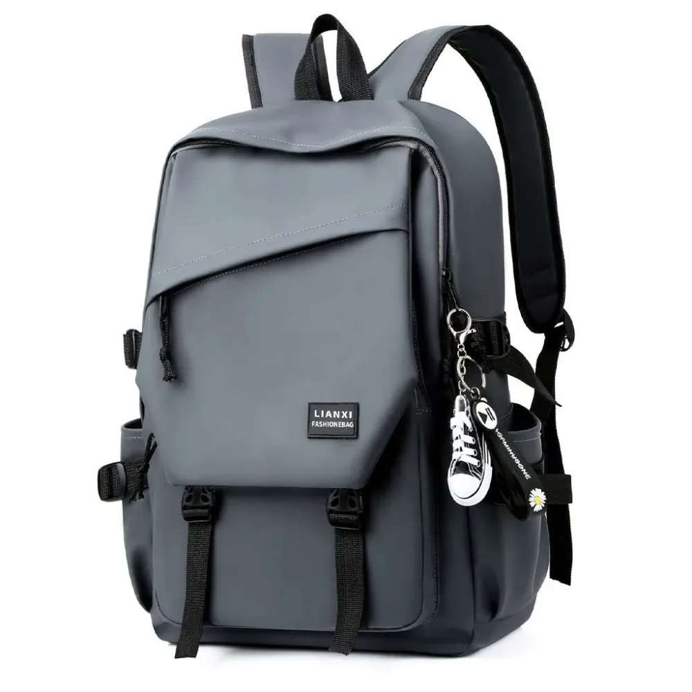 Sac à dos Tendance Pour Hommes en tissu Imperméable léger et respirant grande capacité SACHM08GR - حقيبة ظهر لحفظ الكمبيوتر المحمول والأعمال بتصميم عصري ومريح