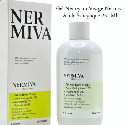 nermiva gel nettoyant visage b5+nicinamide+salicylique acide