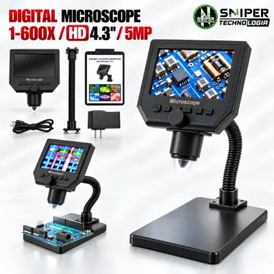 DIGITAL MICROSCOPE 1-6OOX / HD4.3" / 5MP