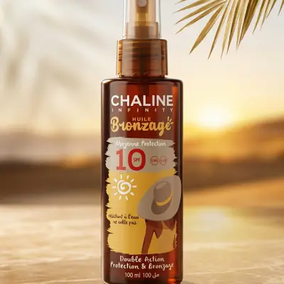 زيت التسمير (Huile Bronzage) من "CHALINE INFINITY"