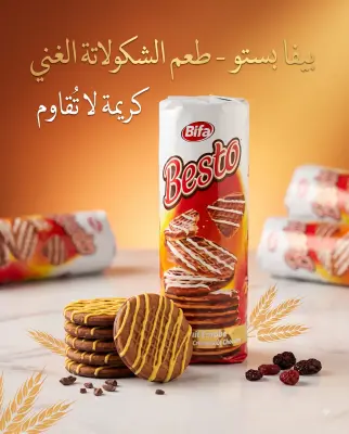 بسكويت بكريمة ذوق الشكولاطة  --بيفا--