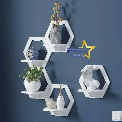 Hexagonal Wall Shelf Set CNC File