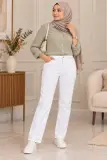 Jean blanc coupe droite Denim E. – Taille 42