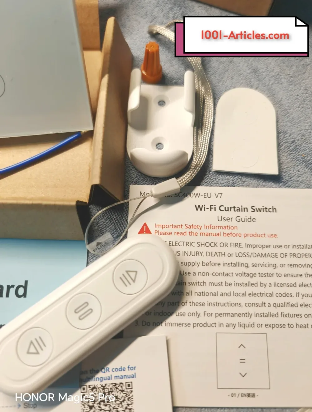 Interrupteur Tactile avec télécommande RF Tuya Smart contrôle des Volets Roulants
