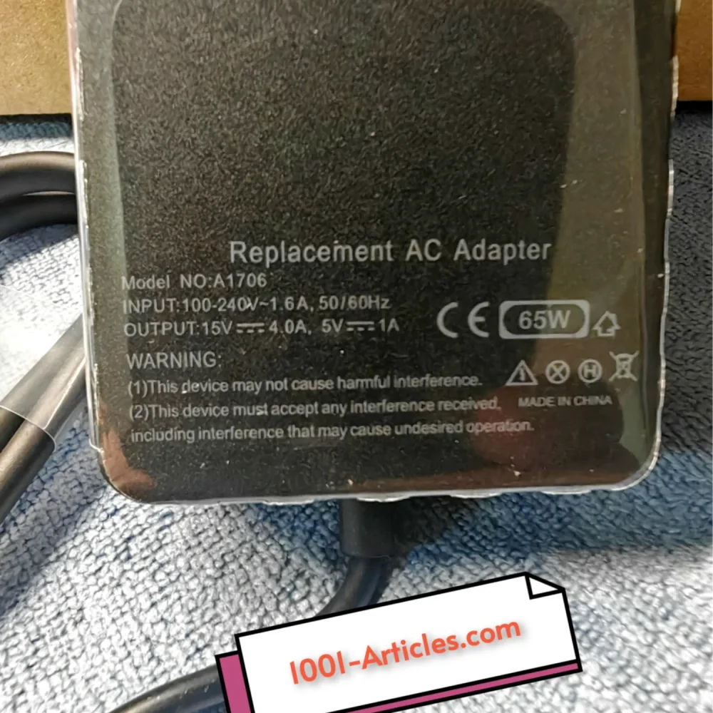 Adaptateur d'alimentation 65W 15V-4A pour Microsoft Surface.