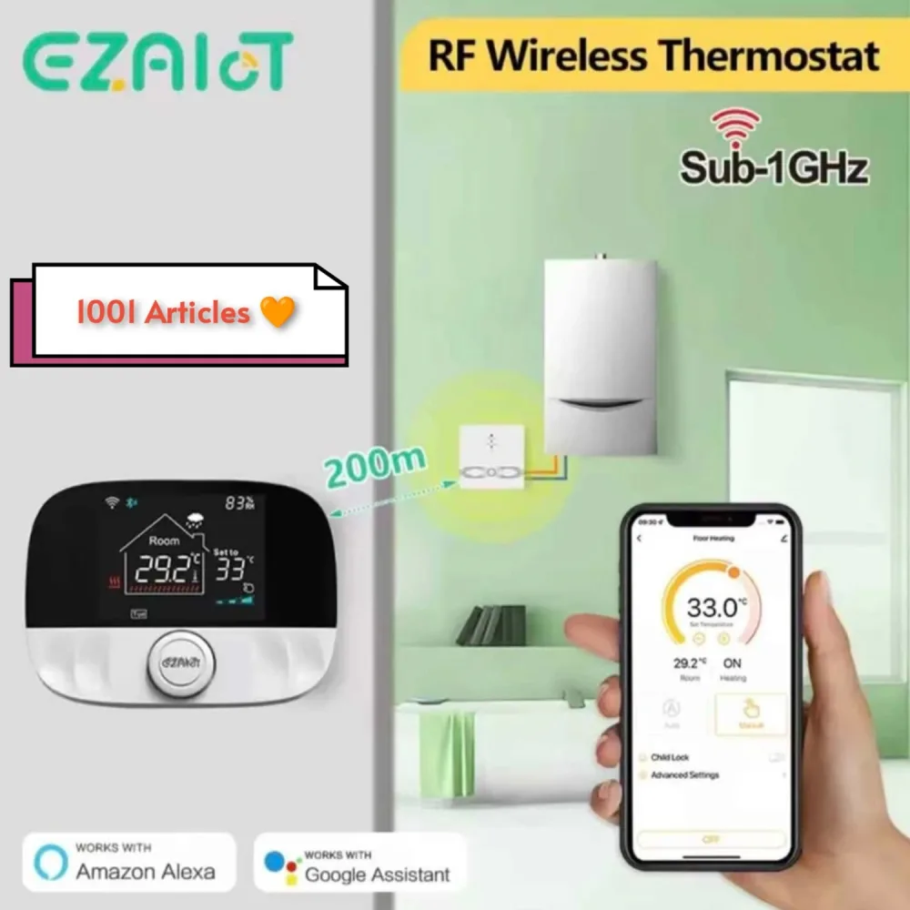 Thermostat connectée avec récepteur RF 433 Ghz