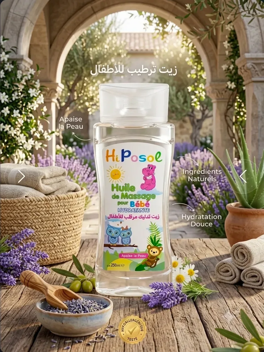 Hiposol زيت تدليك مرطب للاطفال