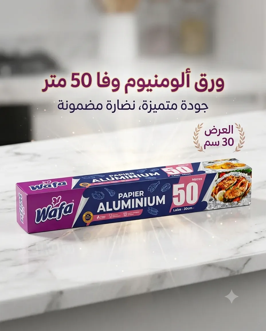 Wafa ورق اليمينيوم 50 متر