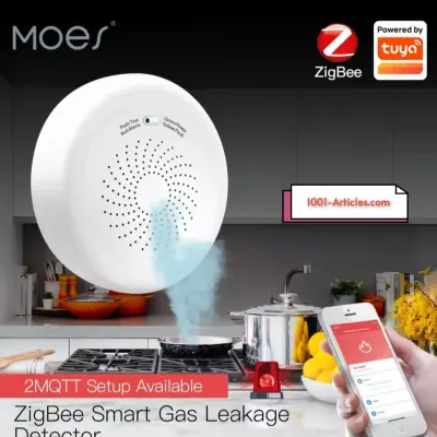 Détecteur intelligent de fuite de gaz avec sirène MOES - Tuya Smart Zigbee